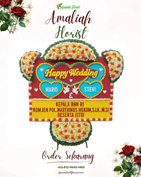 Papan Bunga Pernikahan Karang Melok